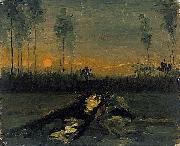 Vincent Van Gogh Landscape at sunset France oil painting artist
